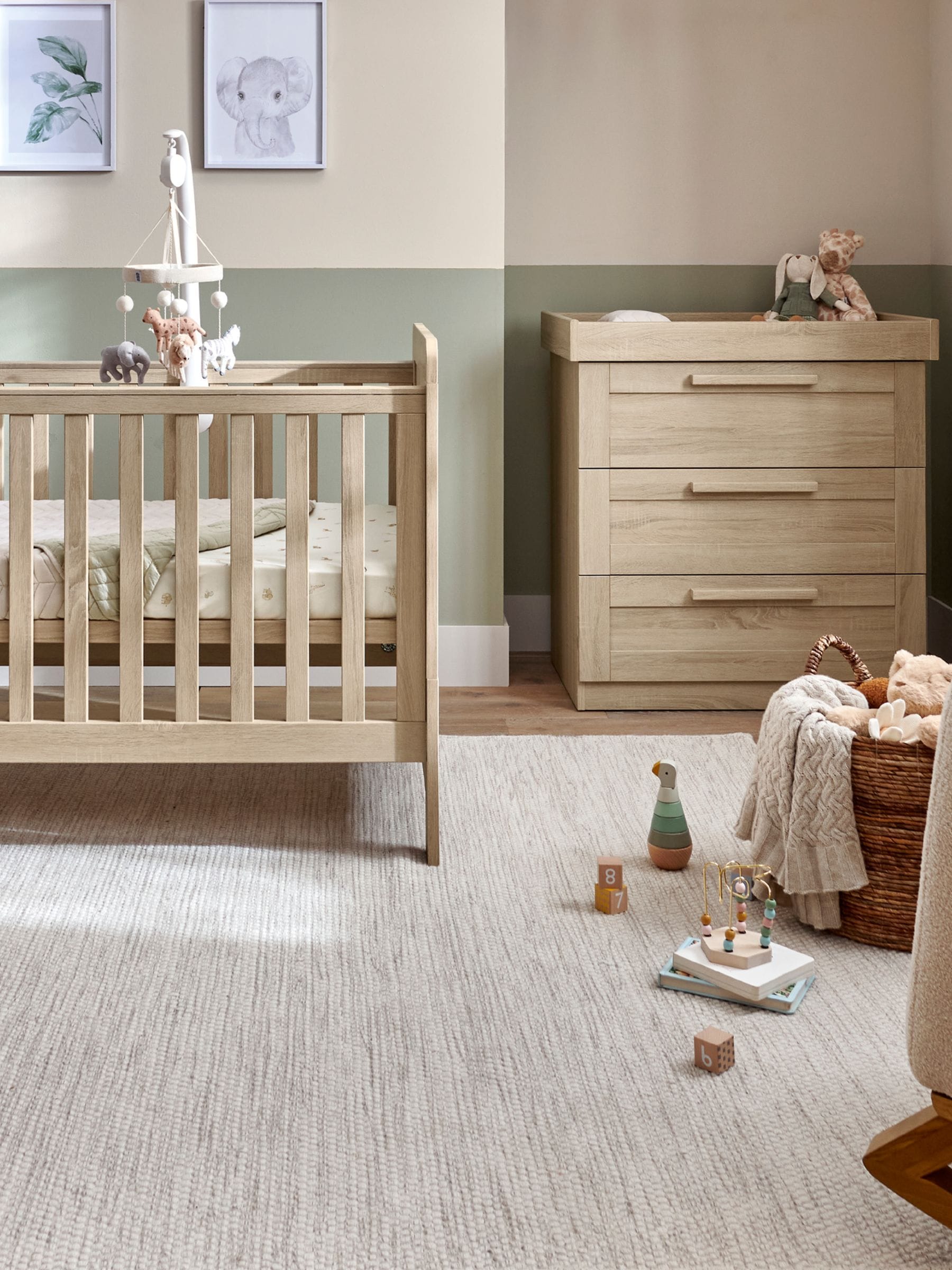Buy Mamas Papas Light Oak Atlas 2 Piece Furniture Set Cot Bed from the Next UK online shop