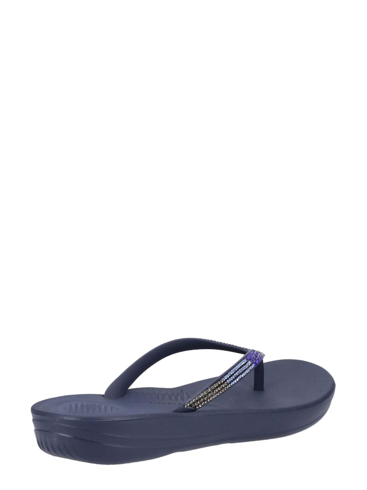 Tongs FitFlop Bleu iQushion dégradées scintillante - Image 3 of 5