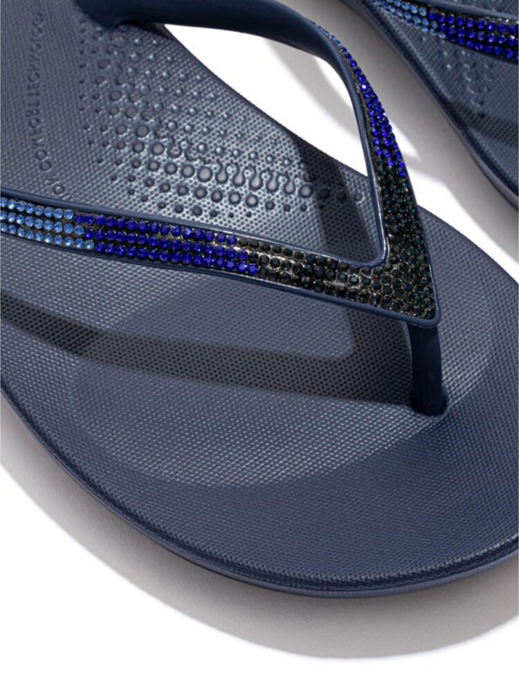 Tongs FitFlop Bleu iQushion dégradées scintillante - Image 5 of 5