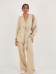 Monsoon Natural Jenny Linen Blend Jacket - Image 1 of 4
