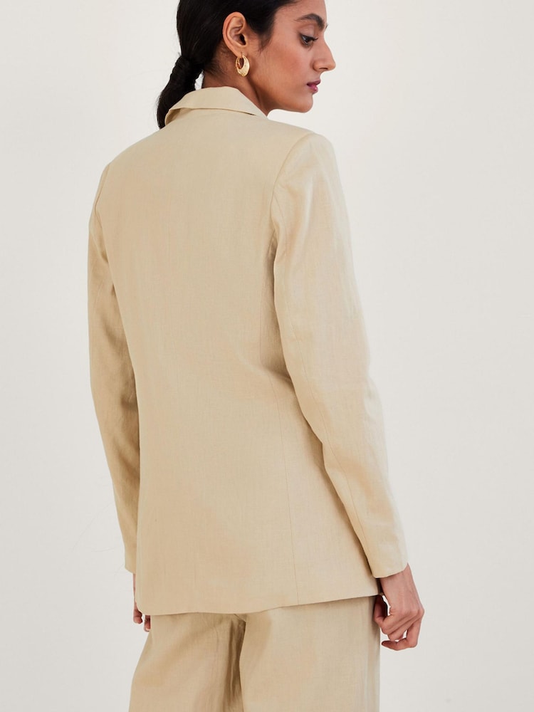 Monsoon Natural Jenny Linen Blend Jacket - Image 2 of 4