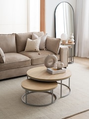 Dove Grey Malvern Oak Effect Nest of 2 Coffee Table - Image 2 of 9