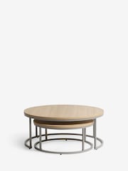 Dove Grey Malvern Oak Effect Nest of 2 Coffee Table - Image 5 of 9