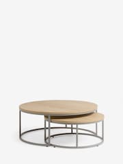 Dove Grey Malvern Oak Effect Nest of 2 Coffee Table - Image 6 of 9