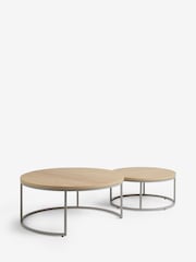 Dove Grey Malvern Oak Effect Nest of 2 Coffee Table - Image 7 of 9