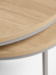 Dove Grey Malvern Oak Effect Nest of 2 Coffee Table - Image 8 of 9