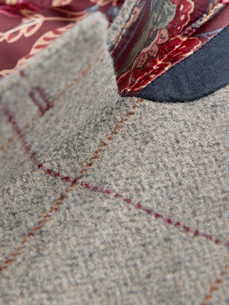 Taupe Brown Slim Nova Fides Check Blazer - Image 11 of 11