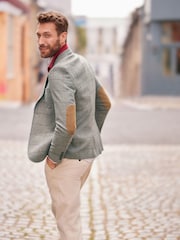 Taupe Brown Slim Nova Fides Check Blazer - Image 2 of 11