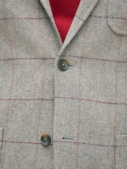 Taupe Brown Slim Nova Fides Check Blazer - Image 5 of 11
