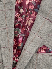 Taupe Brown Slim Nova Fides Check Blazer - Image 9 of 11