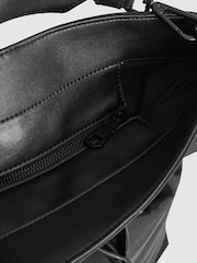 Reiss Black Bellingham North South Ripstop Nylon Tote Bag - Image 6 of 9