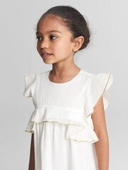 שמלה לילדות עם מלמלה בכתפיים של Reiss דגם Else - תמונה 3 מתוך 7