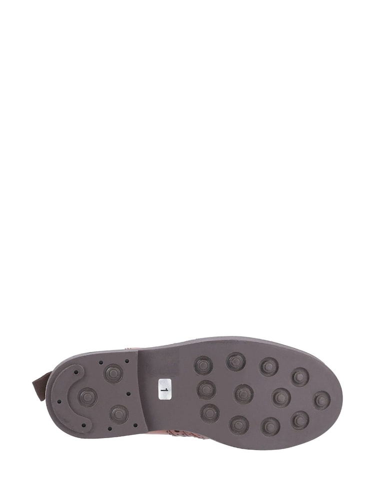 Cotswold Kids Tan Brown Nympsfield Brogue Pull On Chelsea Boots - Image 4 of 4
