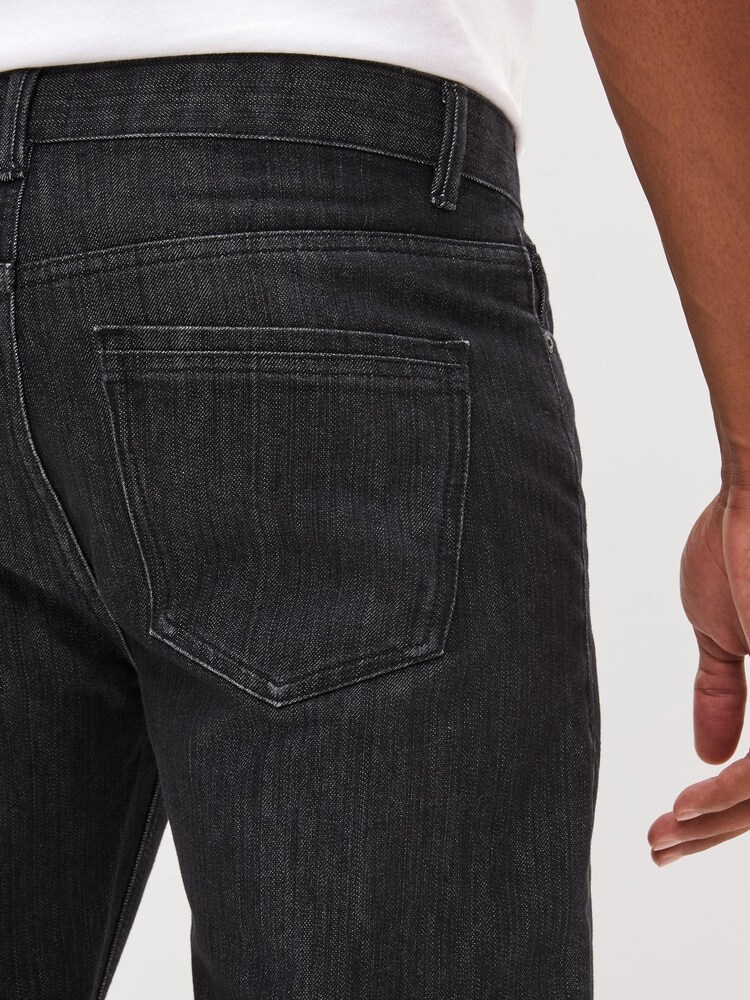 Black Cotton Straight Fit Jeans - Image 5 of 8