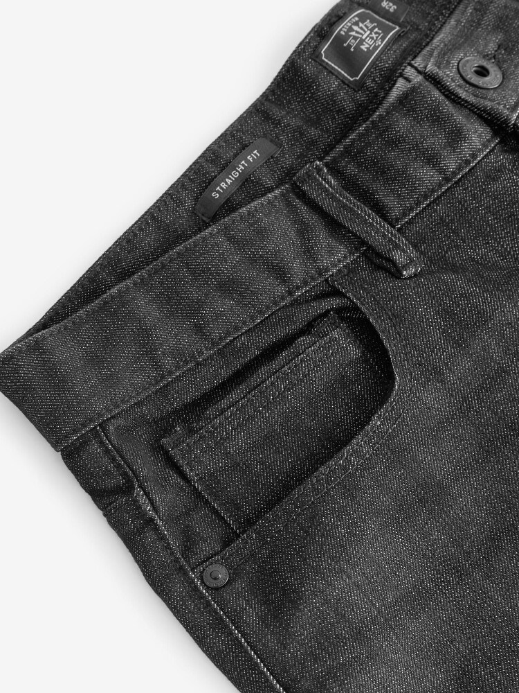 Black Cotton Straight Fit Jeans - Image 7 of 8