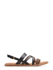 Clarks Natural Leopard PRT Comb Karsea Sun Sandals - Image 1 of 7
