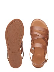 Clarks Natural Leather Karsea Sun Sandals - Image 7 of 7