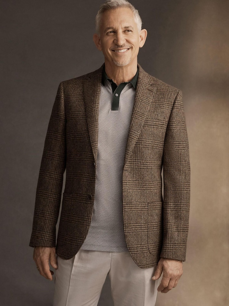 Brown Check Signature Moons British Wool Rich Blazer - Image 1 of 12