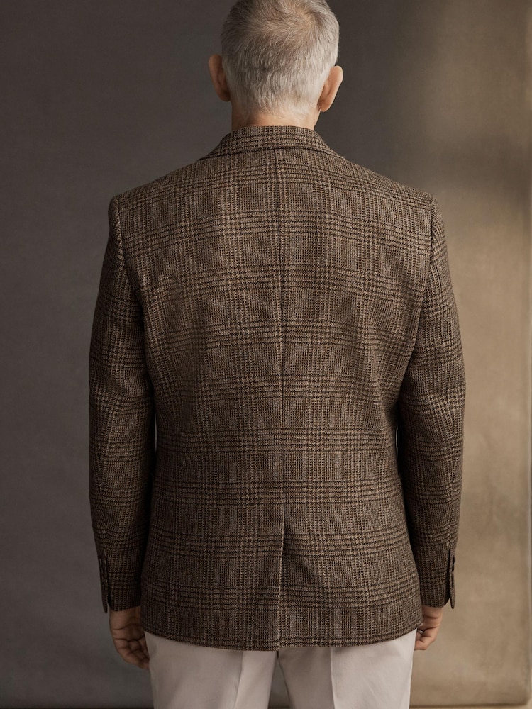 Brown Check Signature Moons British Wool Rich Blazer - Image 3 of 12