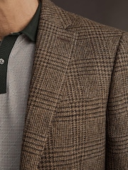 Brown Check Signature Moons British Wool Rich Blazer - Image 4 of 12