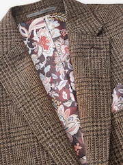 Brown Check Signature Moons British Wool Rich Blazer - Image 9 of 12