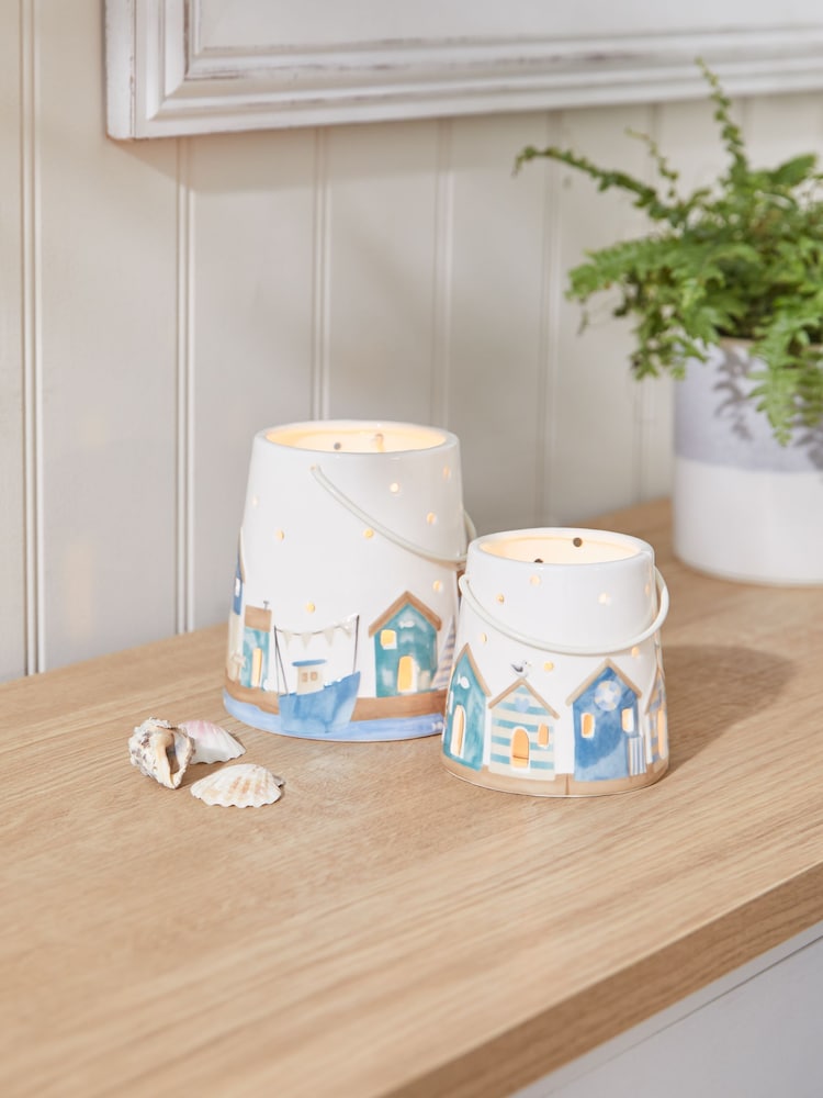 Blue/White Seaside Lantern - Image 1 of 5