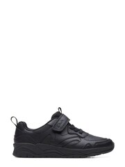 Clarks Black Multi Fit Leather Clowder Sprint Extra Shoes - Image 1 of 6