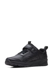 Clarks Black Multi Fit Leather Clowder Sprint Extra Shoes - Image 2 of 6