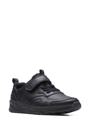 Clarks Black Multi Fit Leather Clowder Sprint Extra Shoes - Image 3 of 6