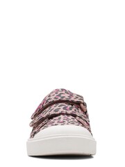 Clarks Pink Combi City Bright Multi Fit Canvas Shoes - Image 6 of 8