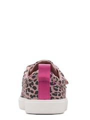 Clarks Pink Combi City Bright Multi Fit Canvas Shoes - Image 7 of 8