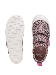 Clarks Pink Combi City Bright Multi Fit Canvas Shoes - Image 8 of 8