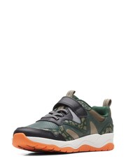 Clarks Khaki Green Clowder Run G Fit Trainers - Image 4 of 7