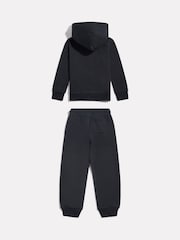 New Balance Black/Blue Linear Logo FT Zip Through Hoodie & Joggers Set - Image 2 of 3