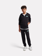 New Balance Black Stacked Logo Zip Through Hoodie & Joggers Set - Image 1 of 8