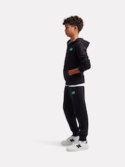 New Balance Black Stacked Logo Zip Through Hoodie & Joggers Set - Image 2 of 8