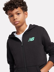 New Balance Black Stacked Logo Zip Through Hoodie & Joggers Set - Image 4 of 8