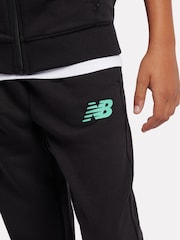New Balance Black Stacked Logo Zip Through Hoodie & Joggers Set - Image 5 of 8