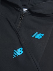 New Balance Black Stacked Logo Zip Through Hoodie & Joggers Set - Image 8 of 8