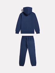 New Balance Blue Small Logo Brushback Zip Through & Joggers Set - Image 2 of 2