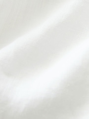White Signature 100% Linen Long Sleeve Oxford Shirt - Image 9 of 9