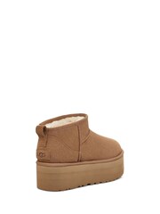 UGG Brown Classic Ultra Mini Platform Boots - Image 4 of 7