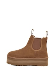 UGG Brown Neumel Platform Chelsea Boots - Image 5 of 10