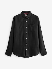 Black Signature 100% Linen Long Sleeve Shirt - Image 6 of 8