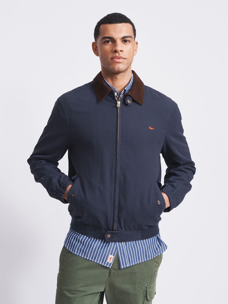 Aubin Blue Cartmel Canvas Harrington Jacket - Image 1 of 8