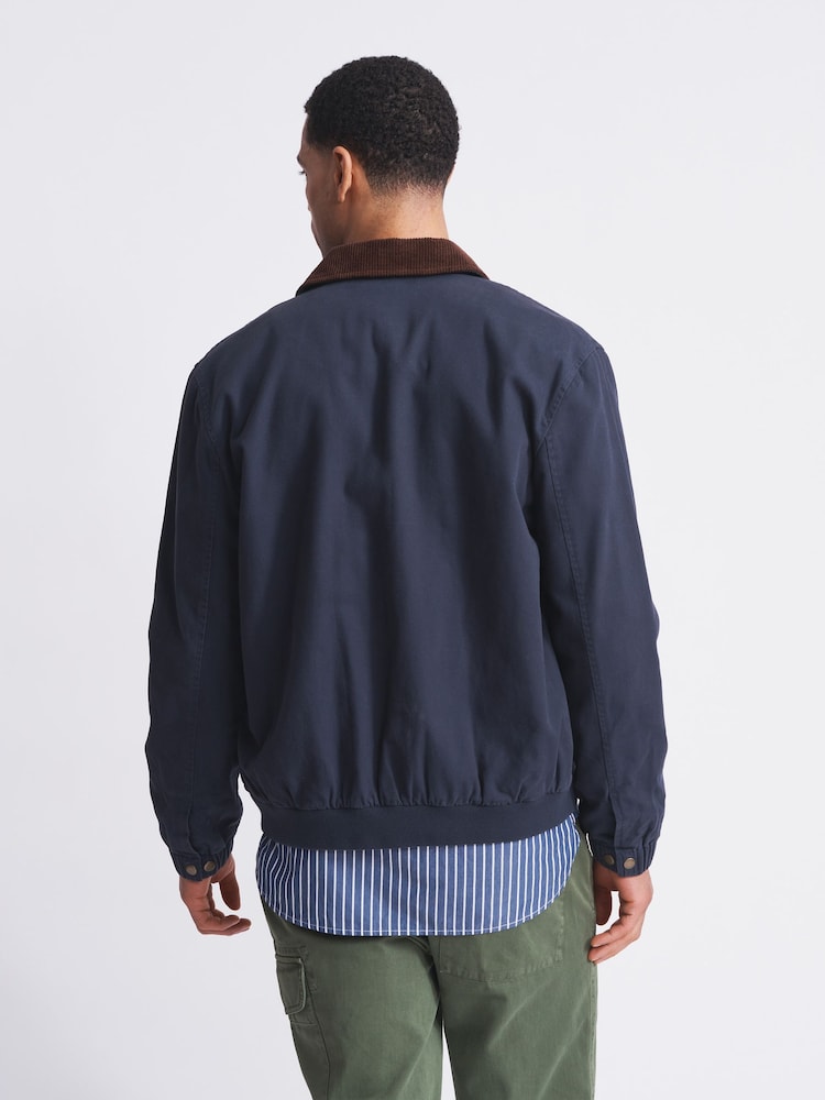 Aubin Blue Cartmel Canvas Harrington Jacket - Image 2 of 8 Aubin Blue Cartmel Canvas Harrington Jacket - Image 2 of 8