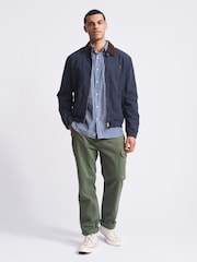 Aubin Blue Cartmel Canvas Harrington Jacket - Image 3 of 8