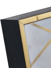Pacific White Marble Canvas with Gold Geometric Detail - Image 6 of 8