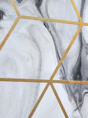 Pacific White Marble Canvas with Gold Geometric Detail - Image 7 of 8