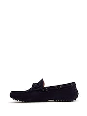 Oliver Sweeney Lastres Navy Suede Driving Shoes - Image 2 of 5